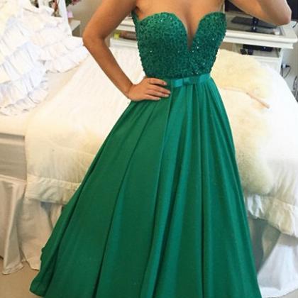 Green Color Sweetheart Prom Dress Evening Party Dress Pst0640 on Luulla