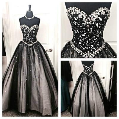 Black Prom Dresses Floor Length pst0330