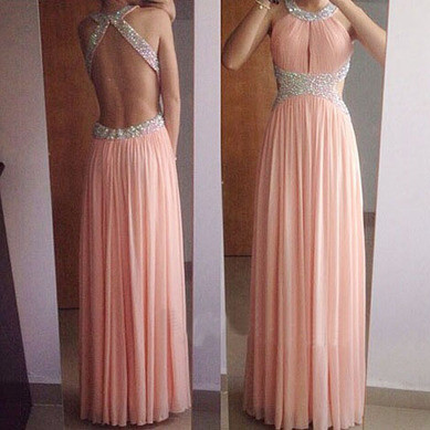 Sheeth Beaded Chiffon Celebrity Prom Dresses Evening Gowns pst0134
