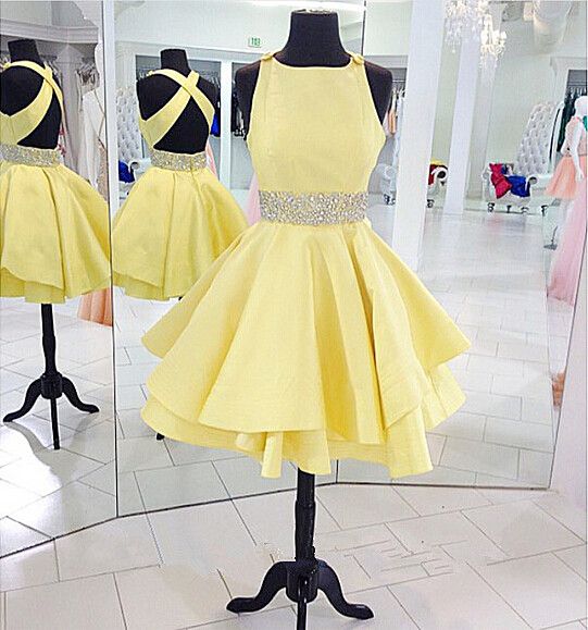 cute yellow formal dresses