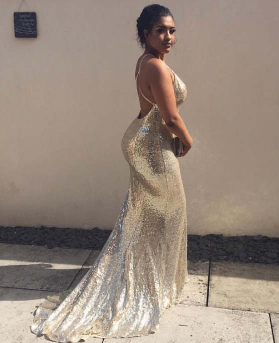 sparkling prom dress