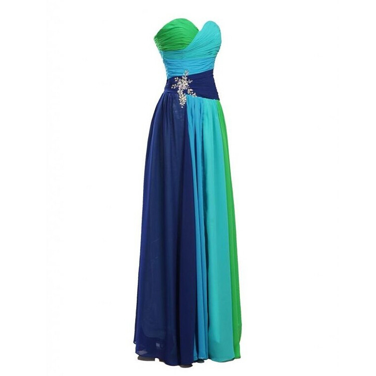 multi colored formal gowns