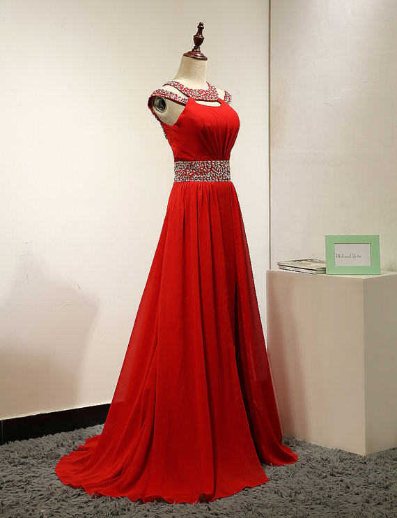 Long Red Prom Dress Prom Dresses Evening Party Dress Pst0771 on Luulla