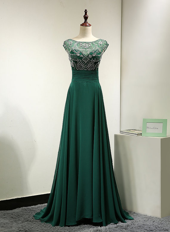 Dark Green Prom Dress Evening Party Gown Pst0769 on Luulla