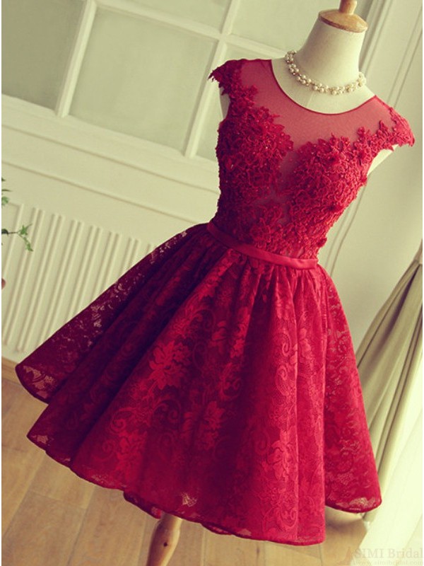 Lace Homecoming Dress Short Prom Dresses Wedding Reception Dress