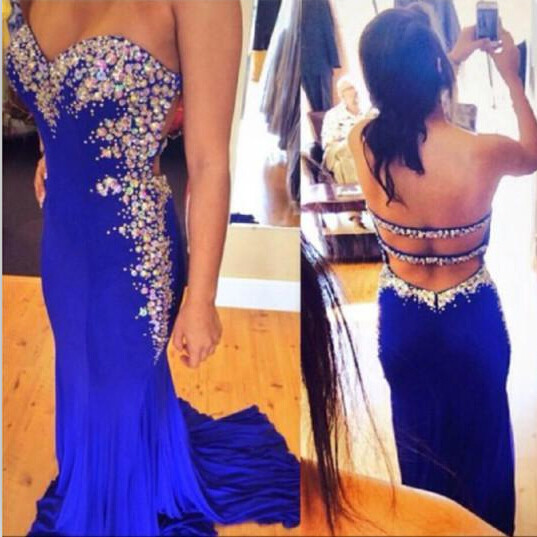Sexy Royal Blue Prom Dress Evening Party Gown Pst0723 on Luulla