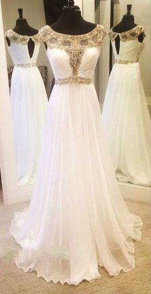 white gown for party wear